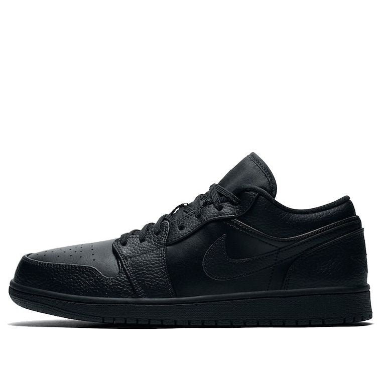 Air Jordan 1 Low 'Triple Black'  553558-091 Signature Shoe